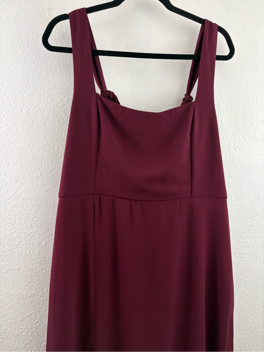 Show me your mumu Square Neck Ruffle Split Midi wine Formal Dress size XXL - Picture 3 of 8